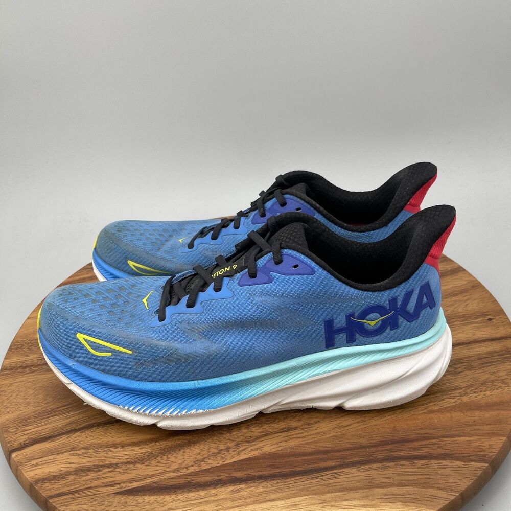 Hoka One One Clifton 9 Shoes Mens Size 12 D Blue Running Comfort Walking Sneaker - Picture 3 of 9